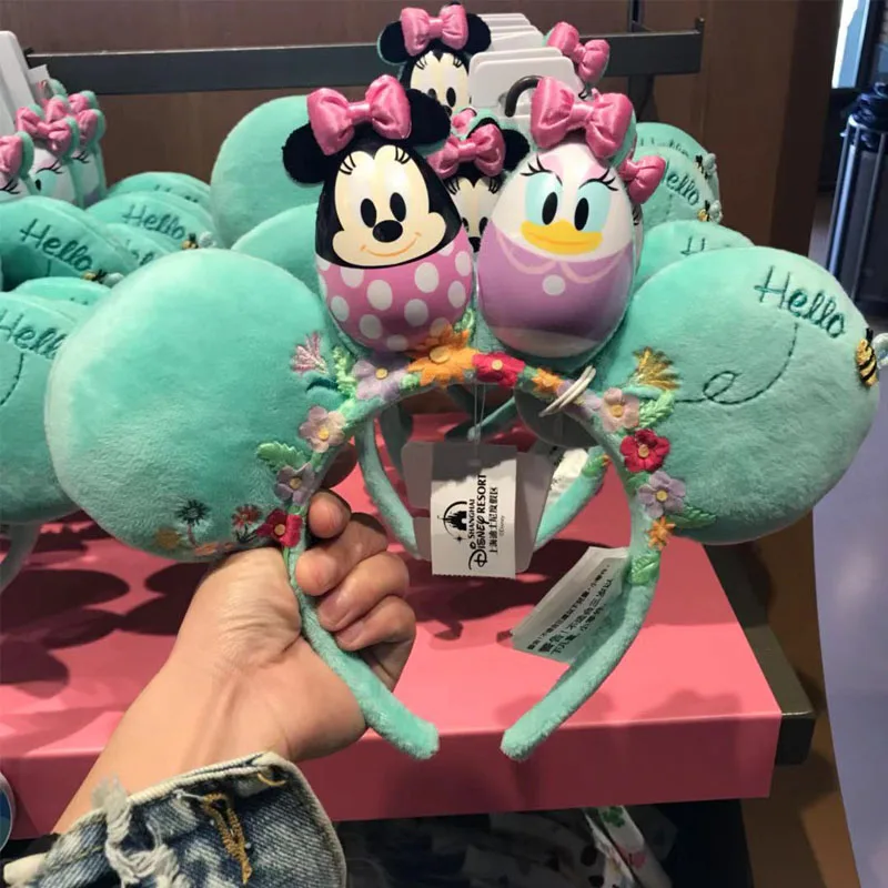 Disney Mickey Mouse Headband Disneyland Minnie Ears Plush Headwear for Children Boy Girl Beauty Toys Cosplay Party Decoration,hair accessories,makeup toy,princess pretend toys