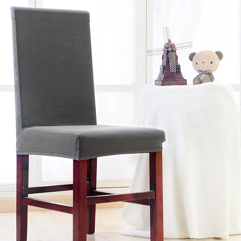 

1 Pcs Solid Color Chair Cover Home Universal Stretch Chair Covers Anti-dirty Elastic Stretch Dining Chair Cover For Hotel Dining
