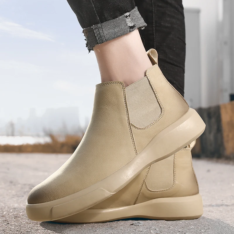 Curtas Ankle Boot Curto Confortável Slip-On de