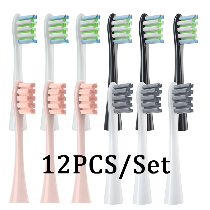 12 sztuk wymienne główki do szczoteczki do Oclean X/ X PRO/ Z1/ F1/ One/ Air 2 /SE elektryczna soniczna szczoteczka do zębów DuPont miękkie włosie dysze