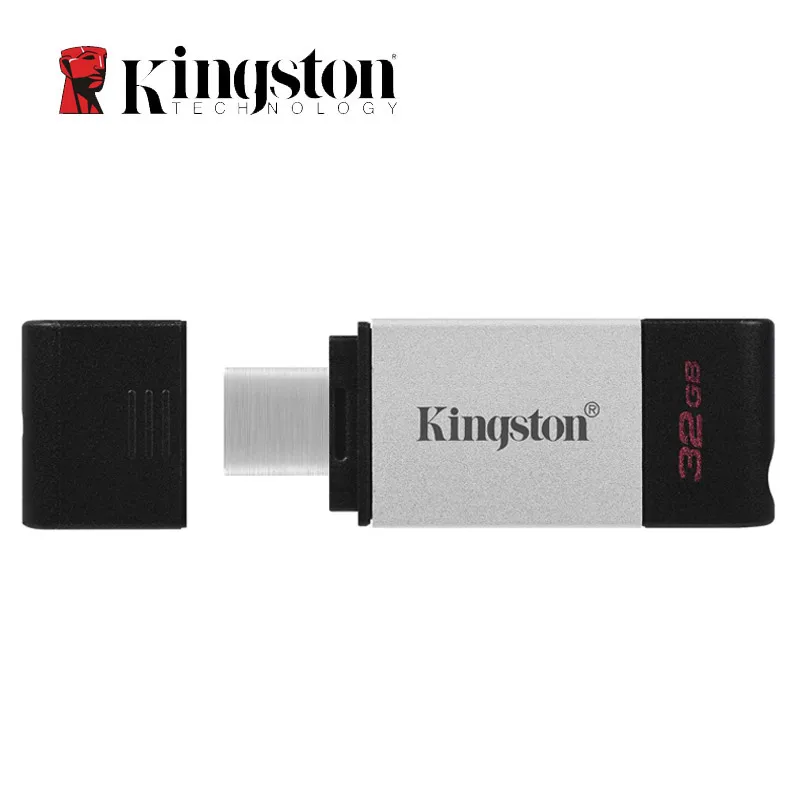 Kingston USB флеш накопитель DT80 DataTrave USB3.2 Type C OTG 32 Гб 64 128 ГБ 256 3 2 GEN 1 Pen Drive|USB