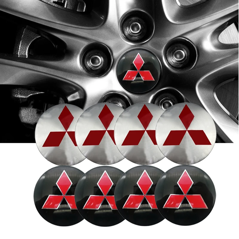 Alloy Car Wheel Center Hubcaps Sticker for Mitsubishi Logo ASX Lancer 10 9 L200 Pajero Sport Outlander Mirage Auto Accessories | Автомобили