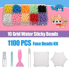1100 Шт предохранитель липкие бусины в 10 цветовых комплектах ручной работы Жемчуг наборы для дня рождения украшения на Хэллоуин, Рождество лучший подарок