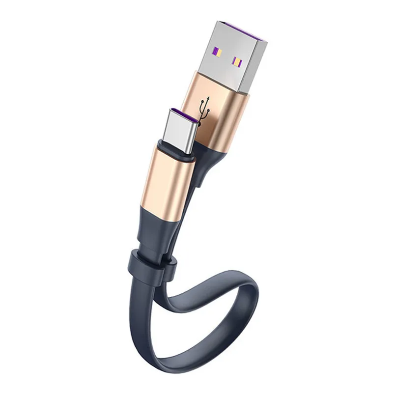 5А usb type C портативный кабель для быстрой зарядки samsung S9 Xiaomi Redmi Note 7 huawei P30 20 Mate10 Pro USB C зарядный кабель короткий - Цвет: Type-c 5A Glod bule