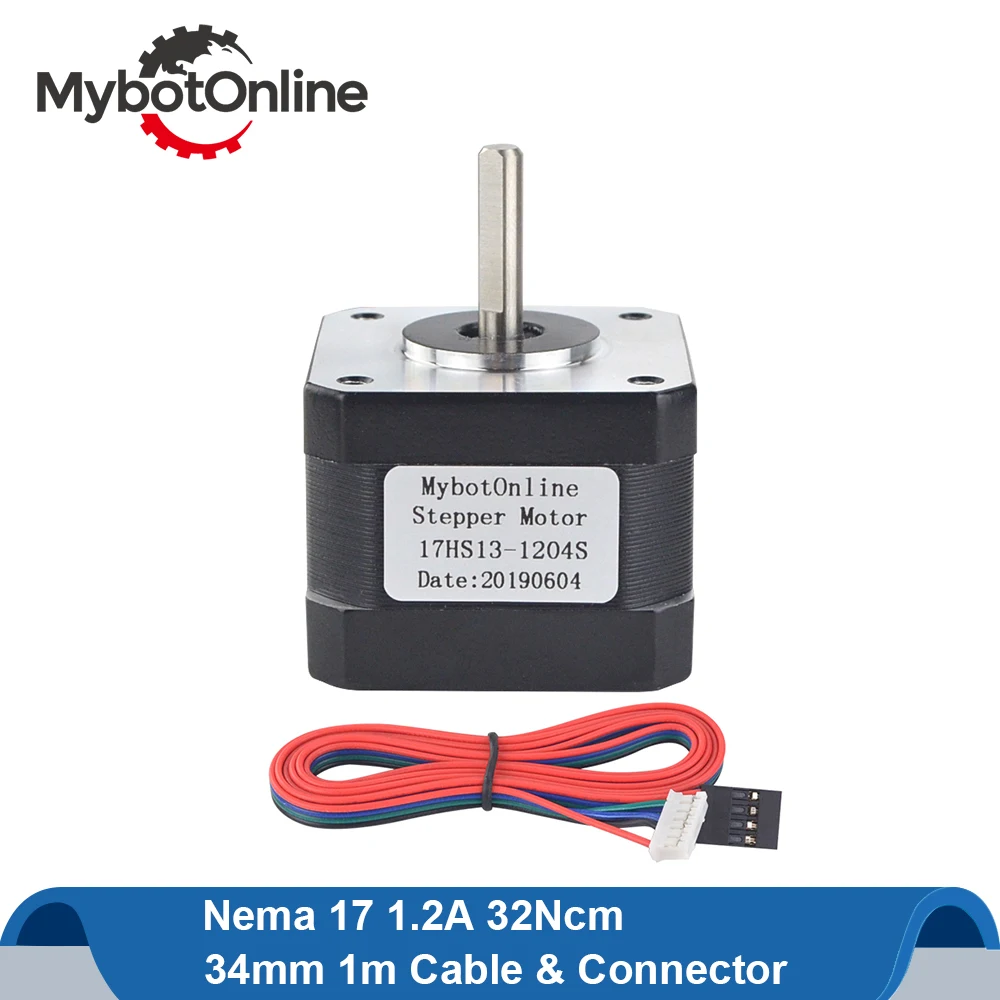 Nema 17 Stepper Motor Short Body 34mm 42 Motor 42BYGH Nema17 Stepping Motor 1.2A 4-lead for DIY XYZ CNC Extruder