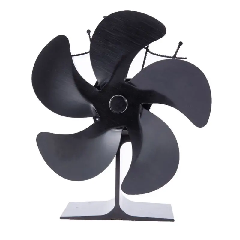 

5 Blade Heat Powered Stove Fan for Wood Log Burner Heater Fireplace Increases Silent Eco Friendly SF102G