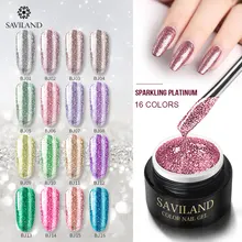 Saviland 8 мл 3D Красный бриллиант блестящий гель лак замачиваемый долговечный Светодиодный УФ-гель для ногтей DIY Дизайн ногтей стиль лак