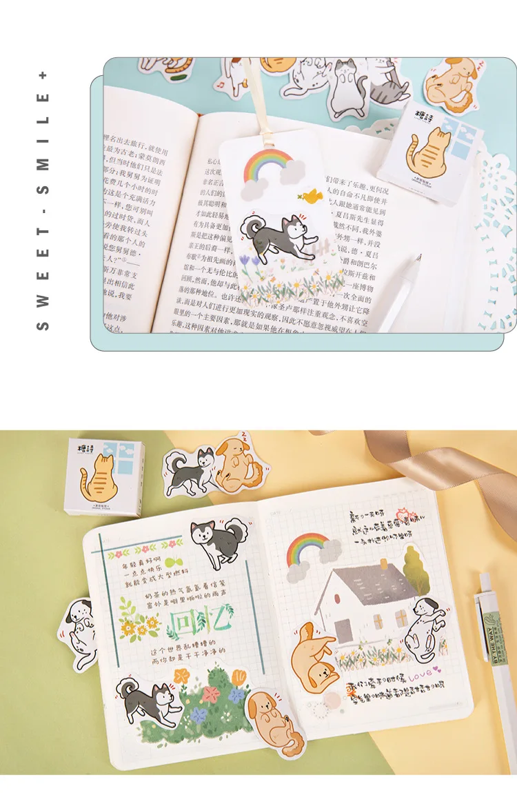 45 шт./кор. Kawaii Канцелярские Стикеры s милый Кот стикер s Мультфильм Декор Наклейка для детей DIY Скрапбукинг дневник принадлежности для альбома