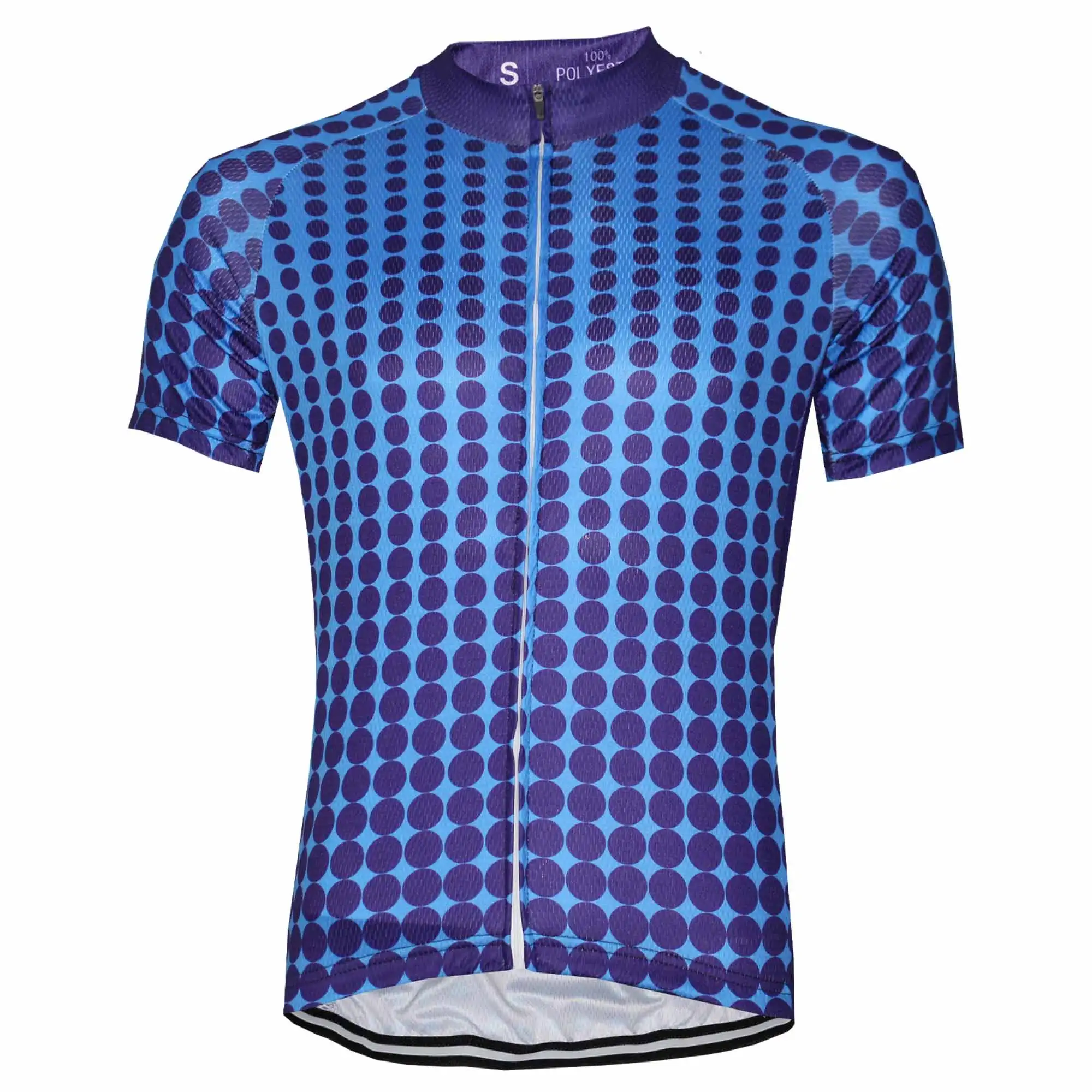 HIRBGOD 2020 New Purple Dot Cycling Jersey Men Summer Blue Quick Dry Short Sleeve Bike Shirt