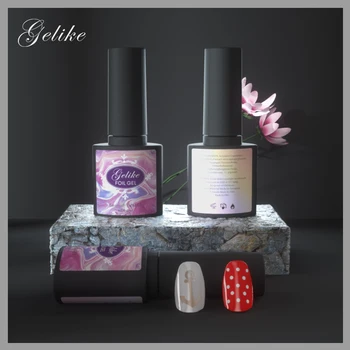 

8ml Transfer Foil Gel Nail Art Glitter Soak Off Nail Polish Led UV Fast Dry Varnish Design Painting Stamping Gel Manicure