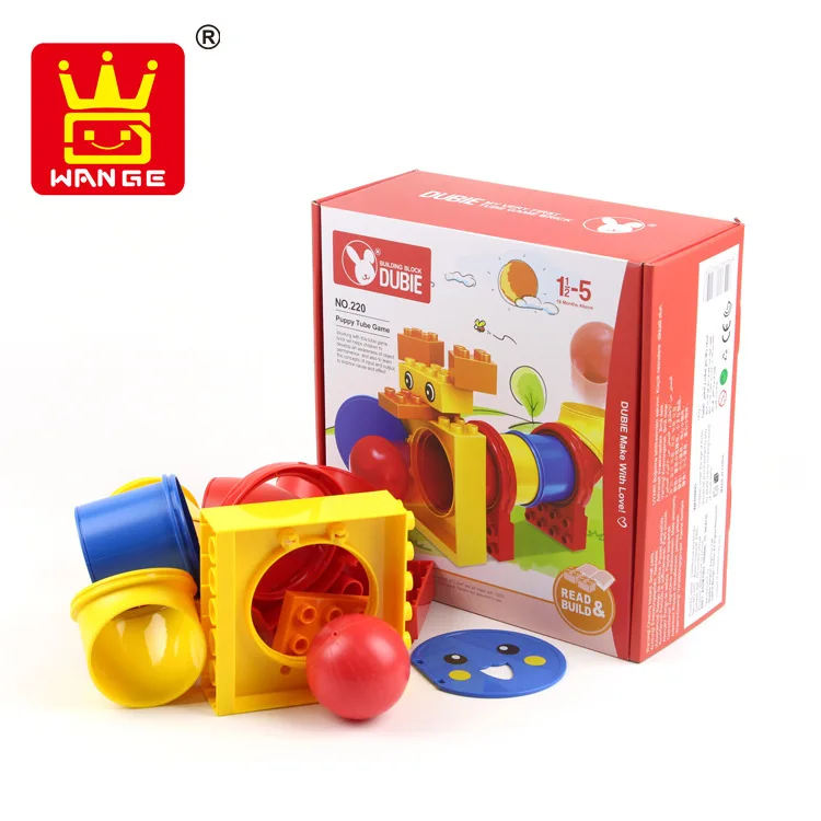 

Wange Large Particles Building Blocks 3-6 a Year of Age Children'S Educational Assembled Toys 220 Pipeline Game Dog Set 15PCS