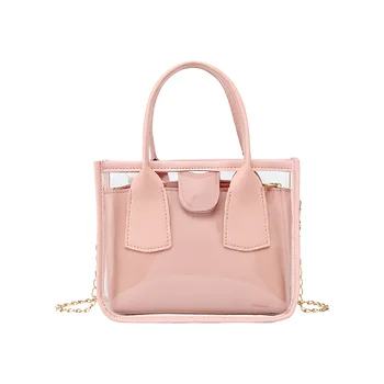 

2020 NEW Summer Fashion Women's Transparent Square PVC Sling Bag Messenger Bag Mobile Sweet Lady Bag Bolso transparente