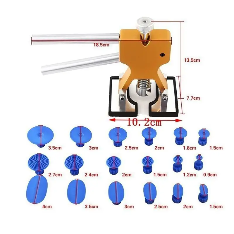 57pcs/Set Metal Painless Dent Repair Dent Lifter-Glue Puller Tab 20W Glue Machine Hail Removal Pain