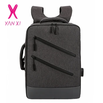 

YANXI 2020 Canvas Men Backpack for 14 Inches Laptop Backpack Women Large Capacity Stundet School Bags Backpack Casual Style Bag