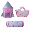 3 in 1 Rocket Tent Portable Children's Tent Toys for Kids Spaceship Playpen for Children Crawling Tunnel Kids Toys Child Games 5