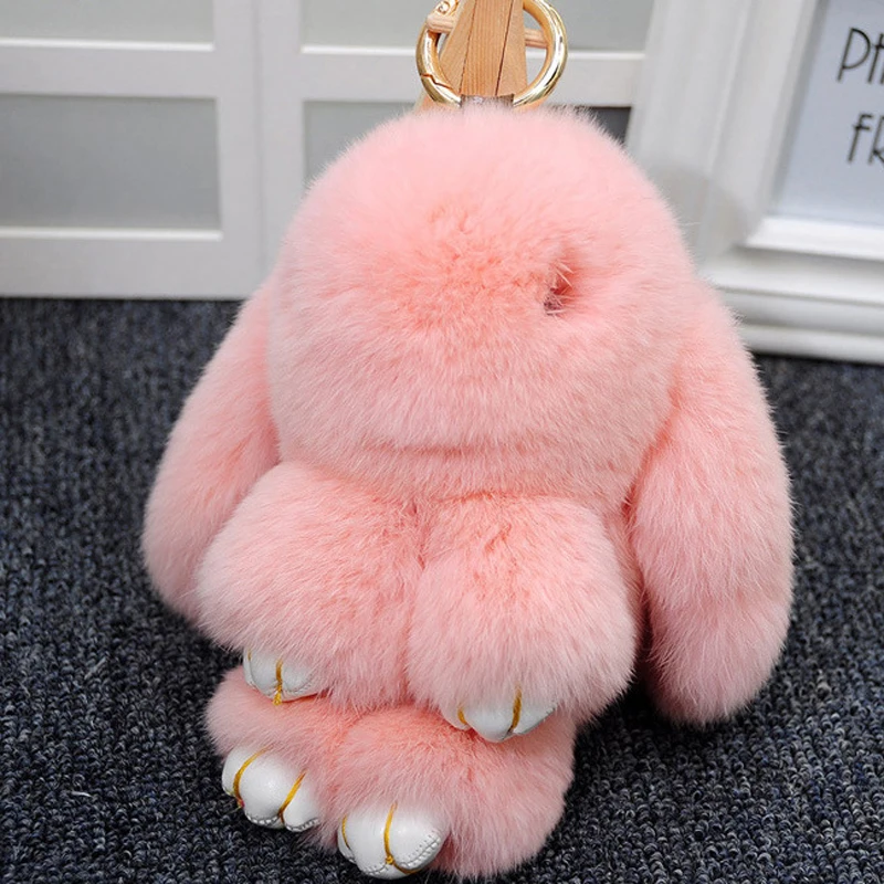 Хит Kawaii милая кукла с натуральным кроличьим мехом плюшевая игрушка для детей