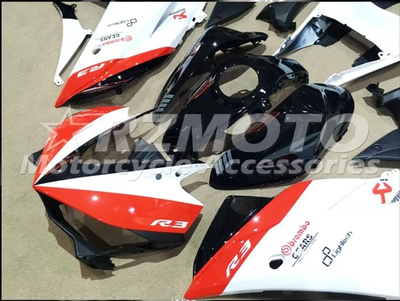 4 подарки стиль ABS литьевая форма мотоцикл Обтекатели подходит для YAMAHA R3 R25- 15-19 Кузов Набор красный черный белый