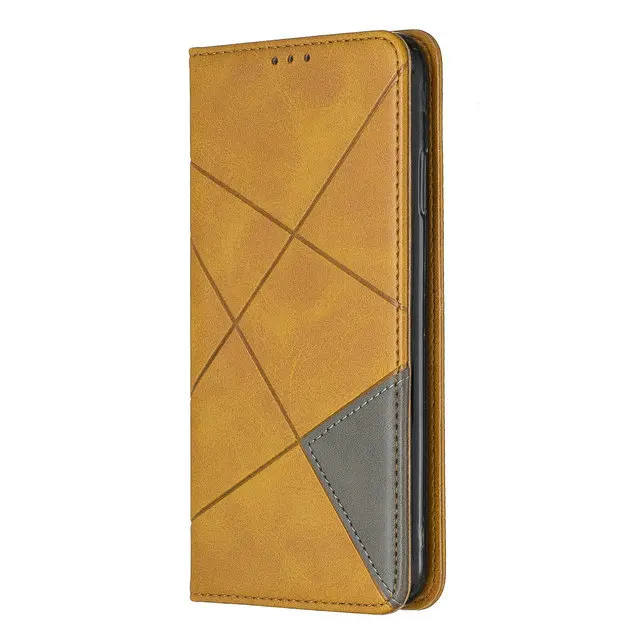 Кожаный флип Etui для Coque samsung A50 чехол Galaxy A50s чехол для телефона samsung A 50 s чехол для samsung Galaxy A50 кошелек Чехол - Цвет: Цвет: желтый