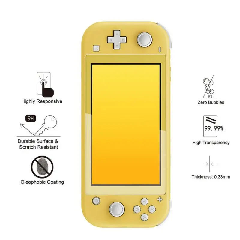 Закаленное стекло 9H Защитная пленка для экрана подходит для Nintendo Switch Lite консоль водонепроницаемый пылезащитный игровой аксессуары Newst
