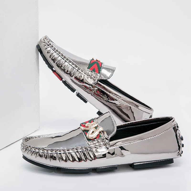 Italian Stylish Men Fashion Trendy Loafers Genuine Leather Causal Shoes for Men Plus Size EUR 38-48 Youth Moccasins Shoes