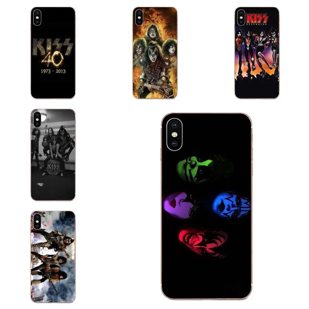 

For Xiaomi Redmi Mi 4 7A 9T K20 CC9 CC9e Note 7 9 Y3 SE Pro Prime Go Play Soft Cases Fundas Usa America Kiss Rock Band Printed