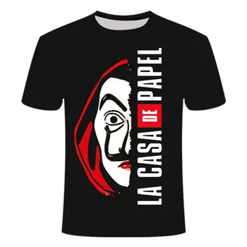 

Movie Money Heist The House of Paper La Casa De Papel T Shirt Men Funny Berlin 3D Print T shirt Mens Clothing Summer Tops tee