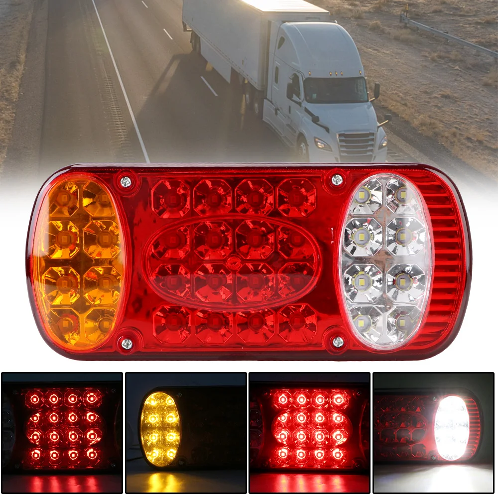 freio traseira, Indicador de sinal, Caminhão reboque e camião, 12V, 32 LED