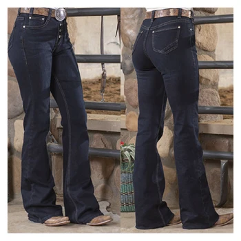 baratas Y2k Preto Calças De Brim Goth Calças De Brim Retas Do Vintage Para Mulheres Moda Casual Streetwear Magro Emagrecimento Senhoras Calças Compridas