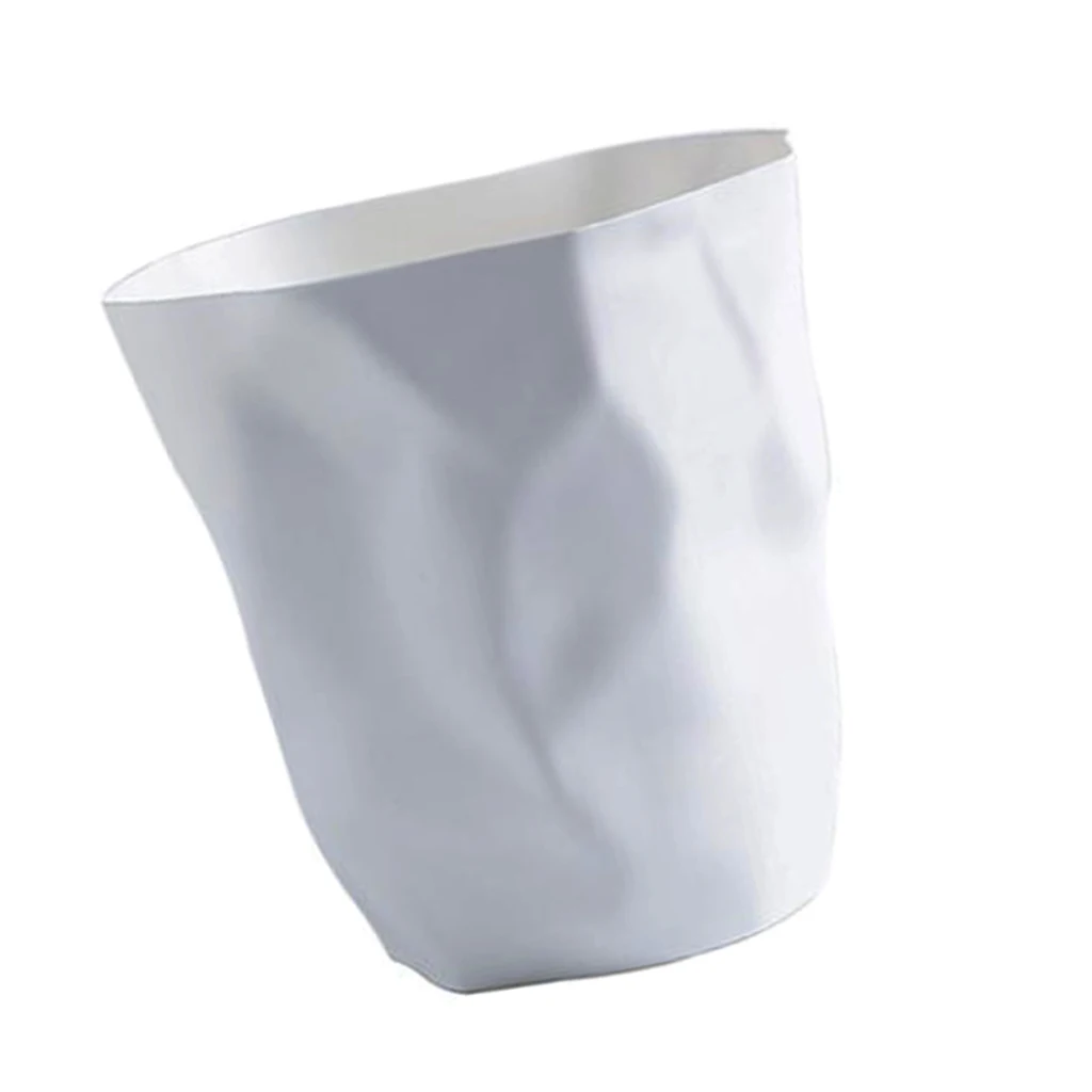 Creative Wrinkle Trash Can Personalized Plastic Wastebaskets Garbage Bin