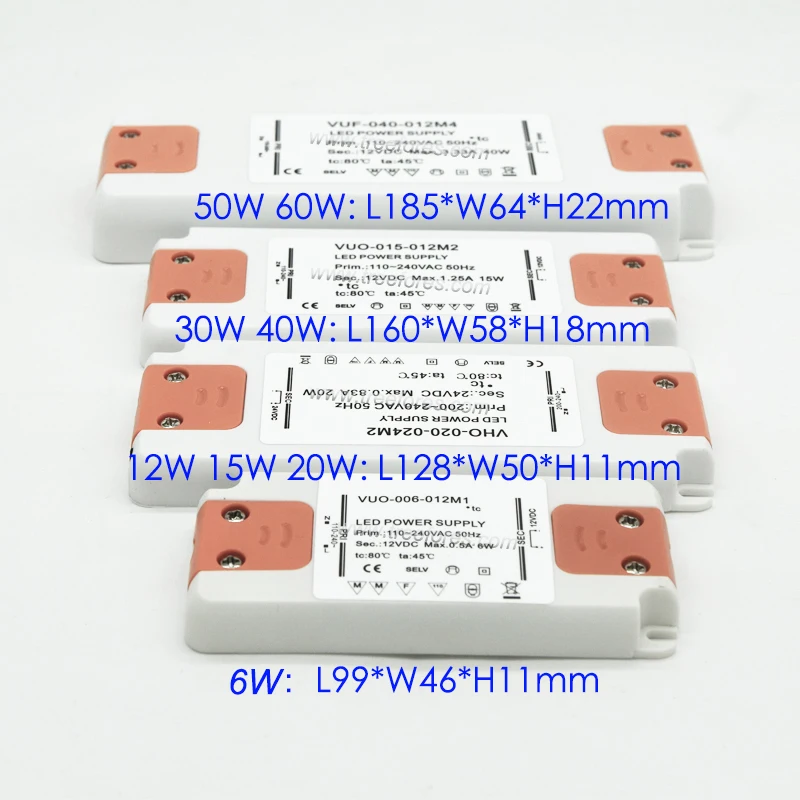 0 slim led power transformer 12V