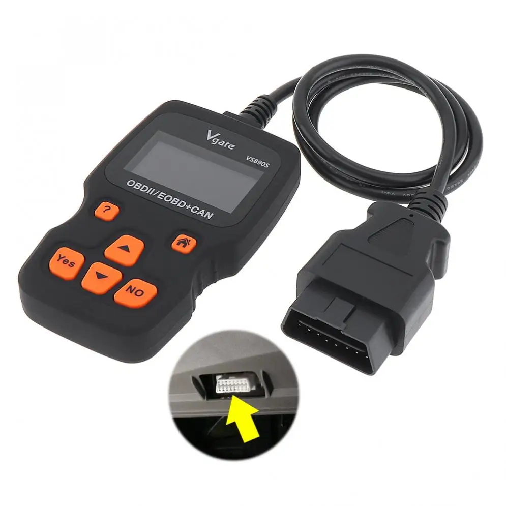 VGATE VS890 универсальный OBD2/EOBD+ может считывать код Авто сканер диагностические инструменты поддержка многоязычных