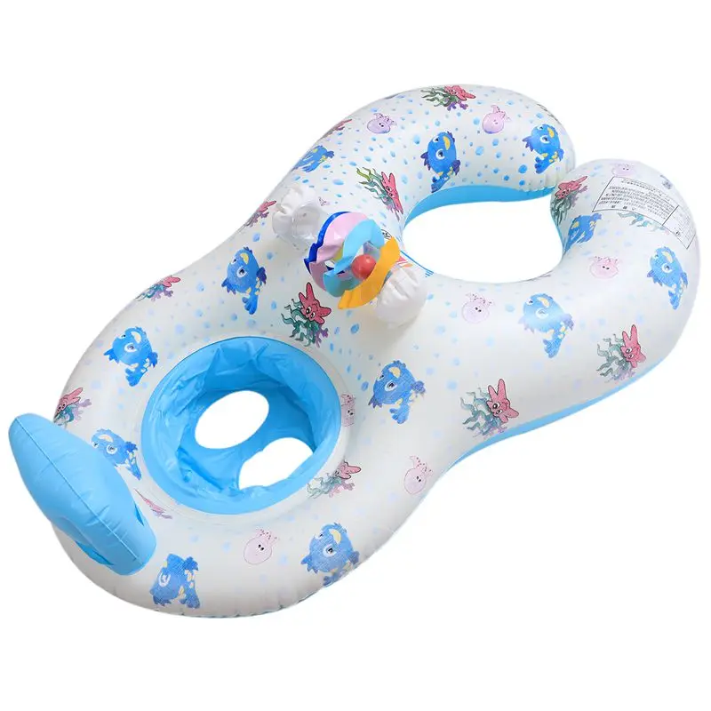 

Safe Soft Inflatable Mother&Baby Swim Float Ring Kids Seat Double Person Swimming Pool