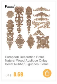 RUNBAZEF Onlay деревянная Аппликация наклейка угловой домашний шкаф окно Неокрашенный Античный Современный декоративный Европейский деревянный декор