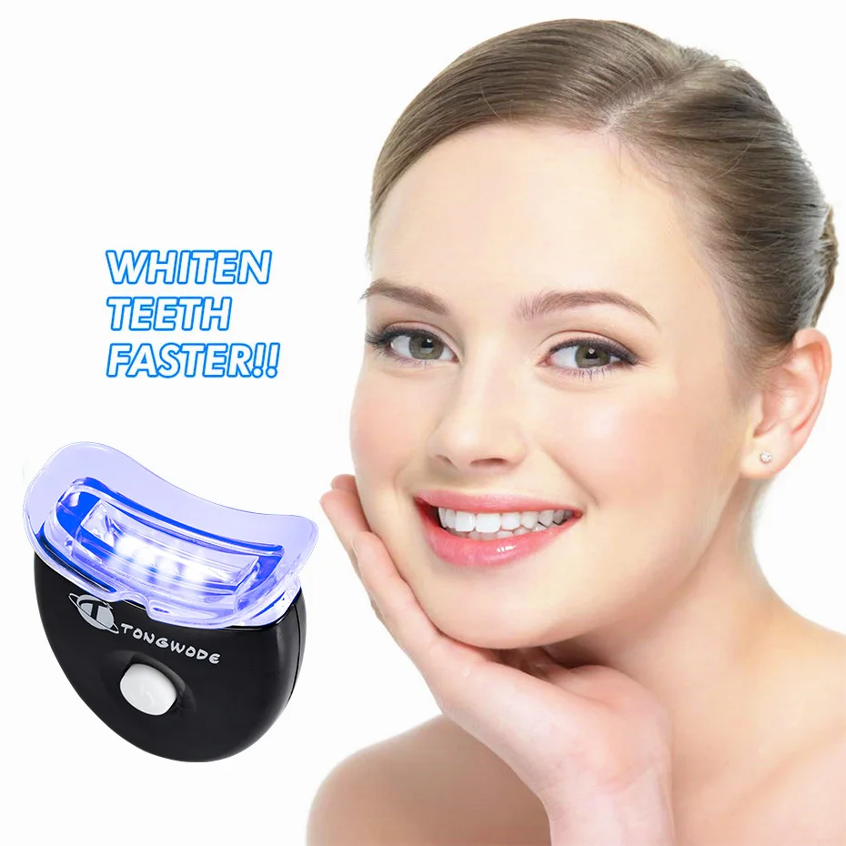 

TONGWODE 1PC Teeth Whitening LED Light Faster Whitening Built in Powerful 5 LED Mini Whitening Lamp For Home Use