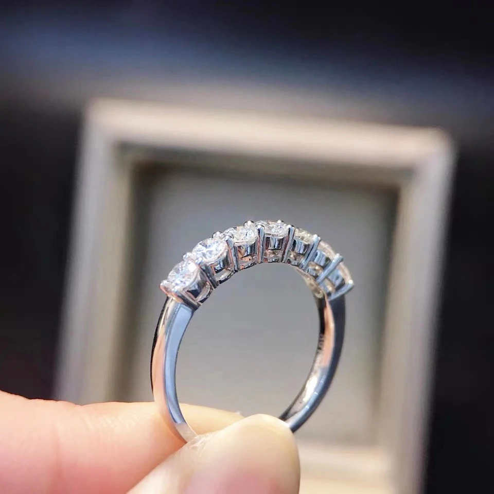 18K DF цвет белое золото бриллиантовое кольцо для женщин VVS1 сертифицировано полряда бриллиантов Moissanite настраиваемый хвост кольцо