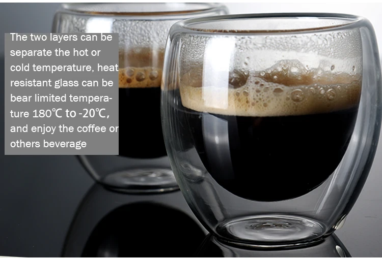 80 мл двухслойные изолированные стеклянные кофейные чашки набор для питья чашка для питья Starbucks чашка для эспрессо