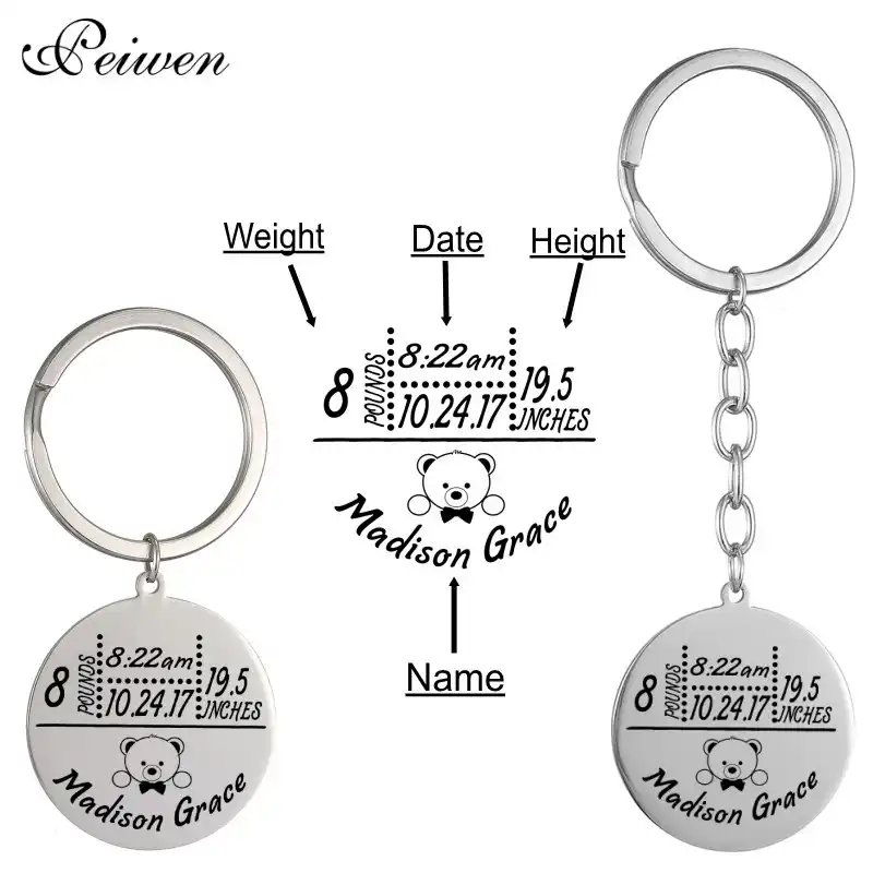 personalized baby keychain
