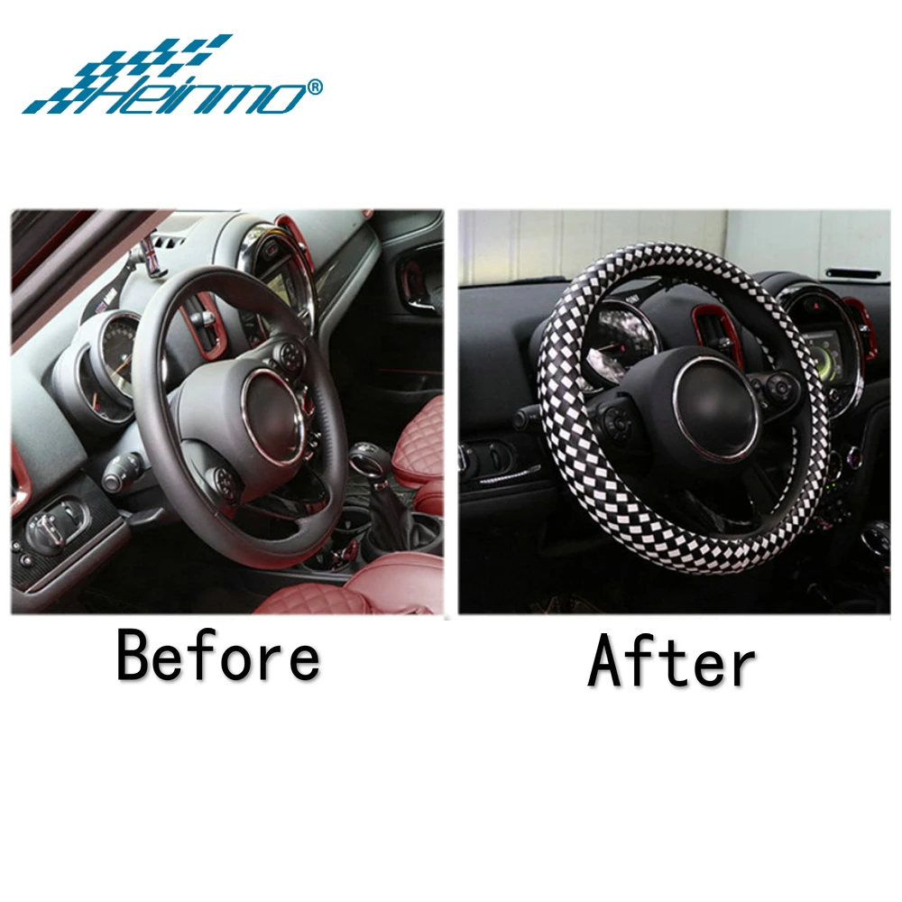 Для MINI Cooper R60 F60 F54 R55 нескользящая обувь ручной работы крышка рулевого колеса Стикеры Запчасти для мини R56 R57 R58 R59 R61 F55 F56 F57
