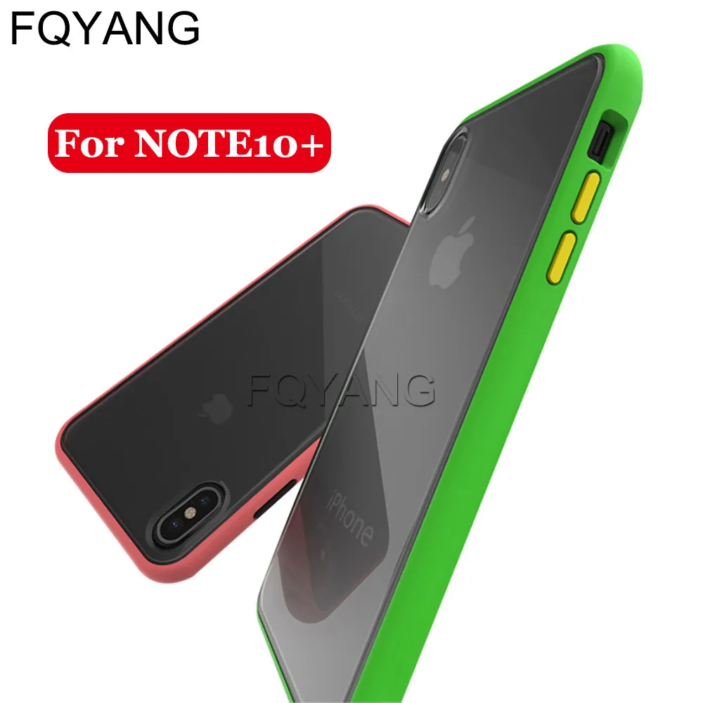 Shockproof Bumper Silicone TPU Phone Case for Samsung Galaxy NOTE 10 PLUS S10 A50 A70 A30S A20 A10 Matte protection Back Cover |
