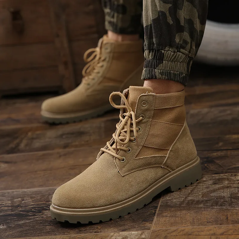 

Classics Fashion Leisure Chelsea Boots Men Ankle Round Toe Lace-Up Boots Solid Cross-tied Motorcycle Shoes