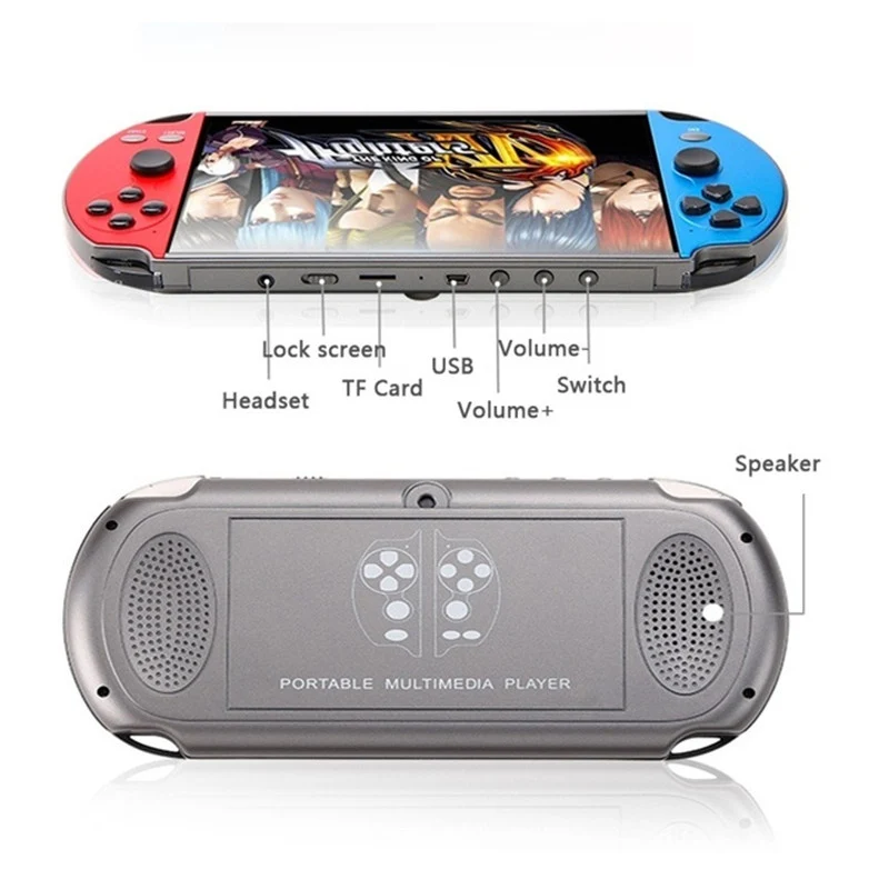 Game Consoles X12 Plus Best Gift For Kids 7.0 Inch 16GB Memory Retro For Men Handheld Game Player