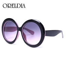 Винтажные Круглые Солнцезащитные очки женские модные роскошные брендовые дизайнерские черные зеленые негабаритные оправы зеркальные очки женские UV400 oculos