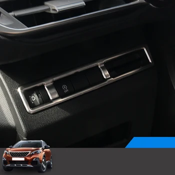 

Lsrtw2017 Stainless Steel Abs Headlight Switch Panel Frame for Peugeot 3008 5008 Interior Accessories 2017 2018 2019 2020