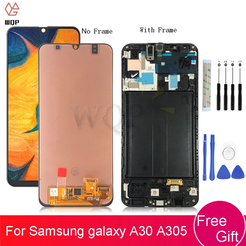 

Amoled For Samsung galaxy A30 A305/DS A305F A305FD A305A Display SM-A305F/DS Touch Screen Digitizer Assembly For Samsung A30 lcd