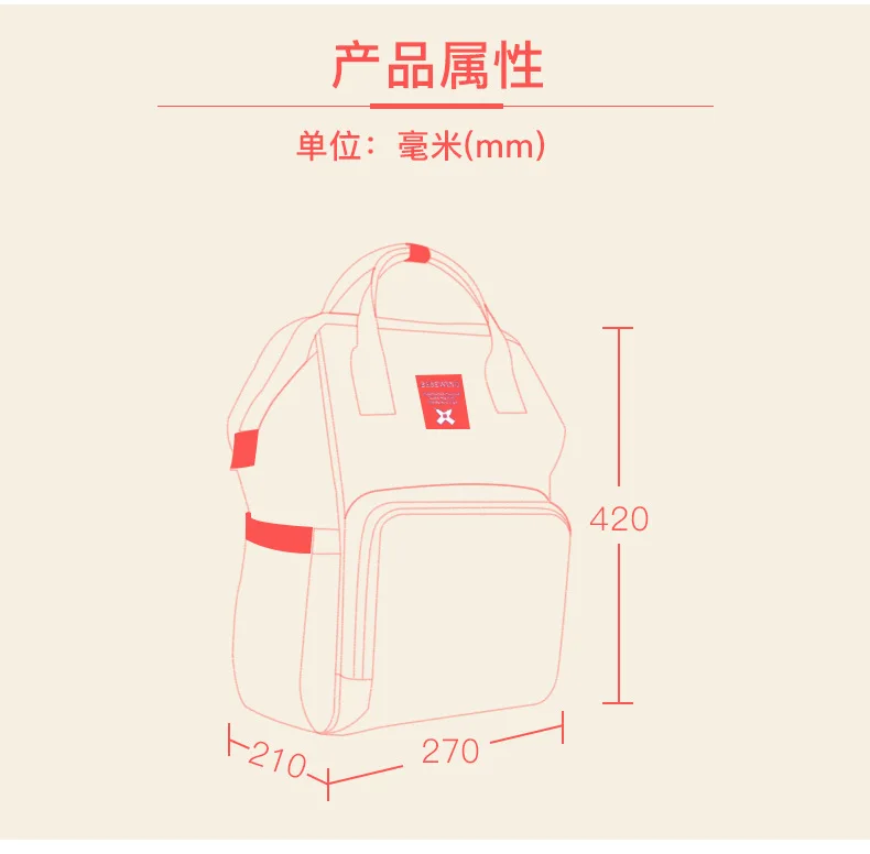 Сумка для подгузников, сумка для путешествий, модный рюкзак для мам, многофункциональный большой объем, сумка для мам, рюкзак для кормления