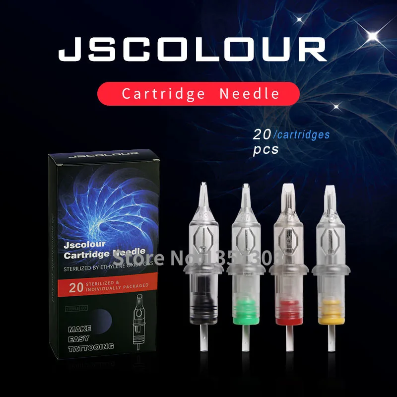 JSCOLOUR 20 шт./лот иглы татуировки революция картридж круглый вкладыш 1201/03/05/07/09/11/14 RL& RS для мотора для удаления татуировок