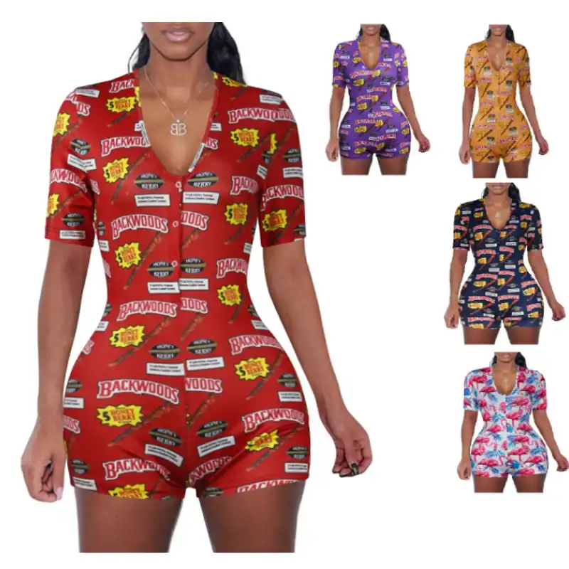 long sleeve short romper pajama