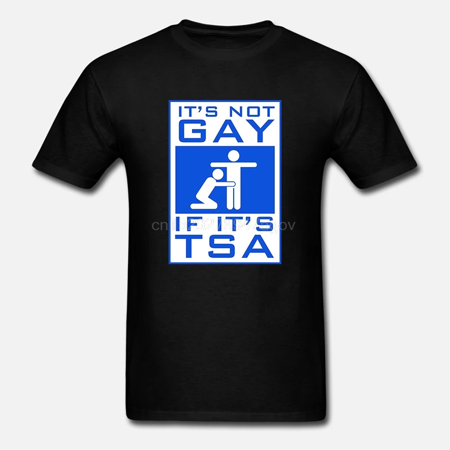 Забавная футболка унисекс из тяжелого хлопка это не гей если TSA | Мужская одежда