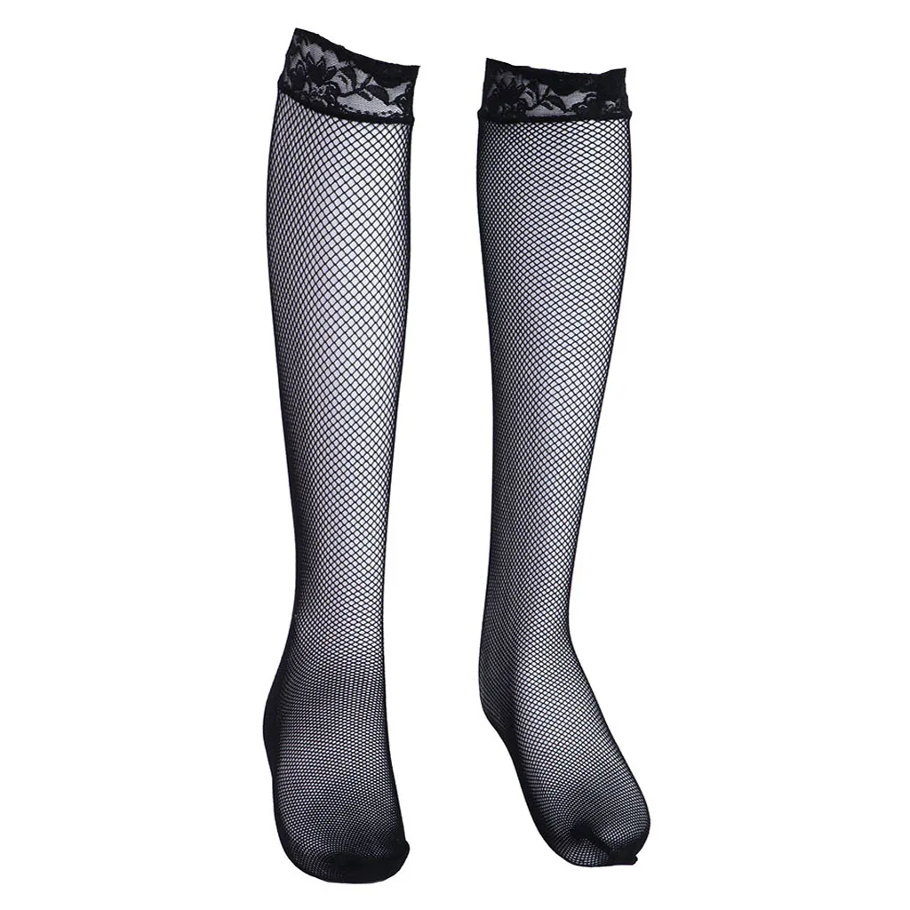 Men's Sexy Floral Black Lace Trim Knee High Stockings Hosiery Fishnet Socks Transgender Costumes Men's Sexy Floral Black Lace Trim Knee High Stockings Hosiery Fishnet Socks Transgender Costumes