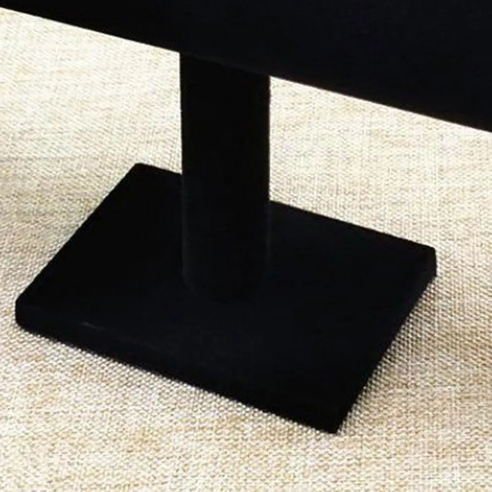 Black Velvet Jewelry Bangle Watch Display Stand Holder Bracelet Chain T-Bar Rack Portable Jewelry Organizer Rack Dropshipping